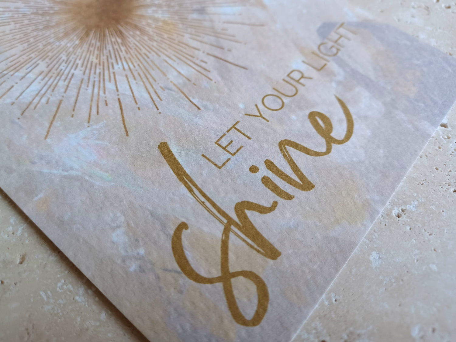 Postkarte LET YOUR LIGHT shine