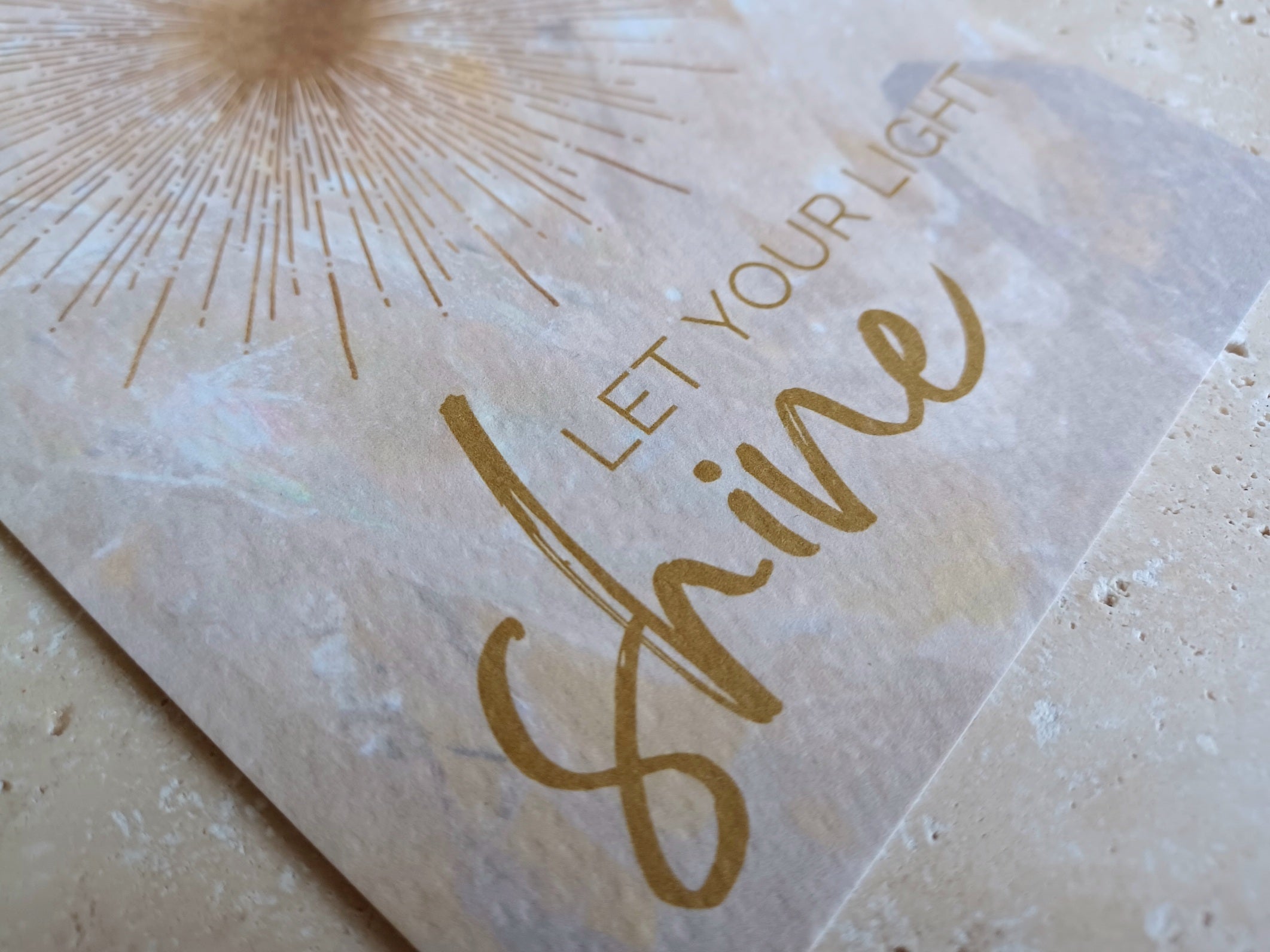 Postkarte LET YOUR LIGHT shine
