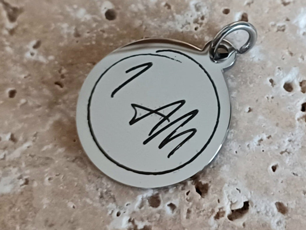 Anhänger I AM (silberfarben)