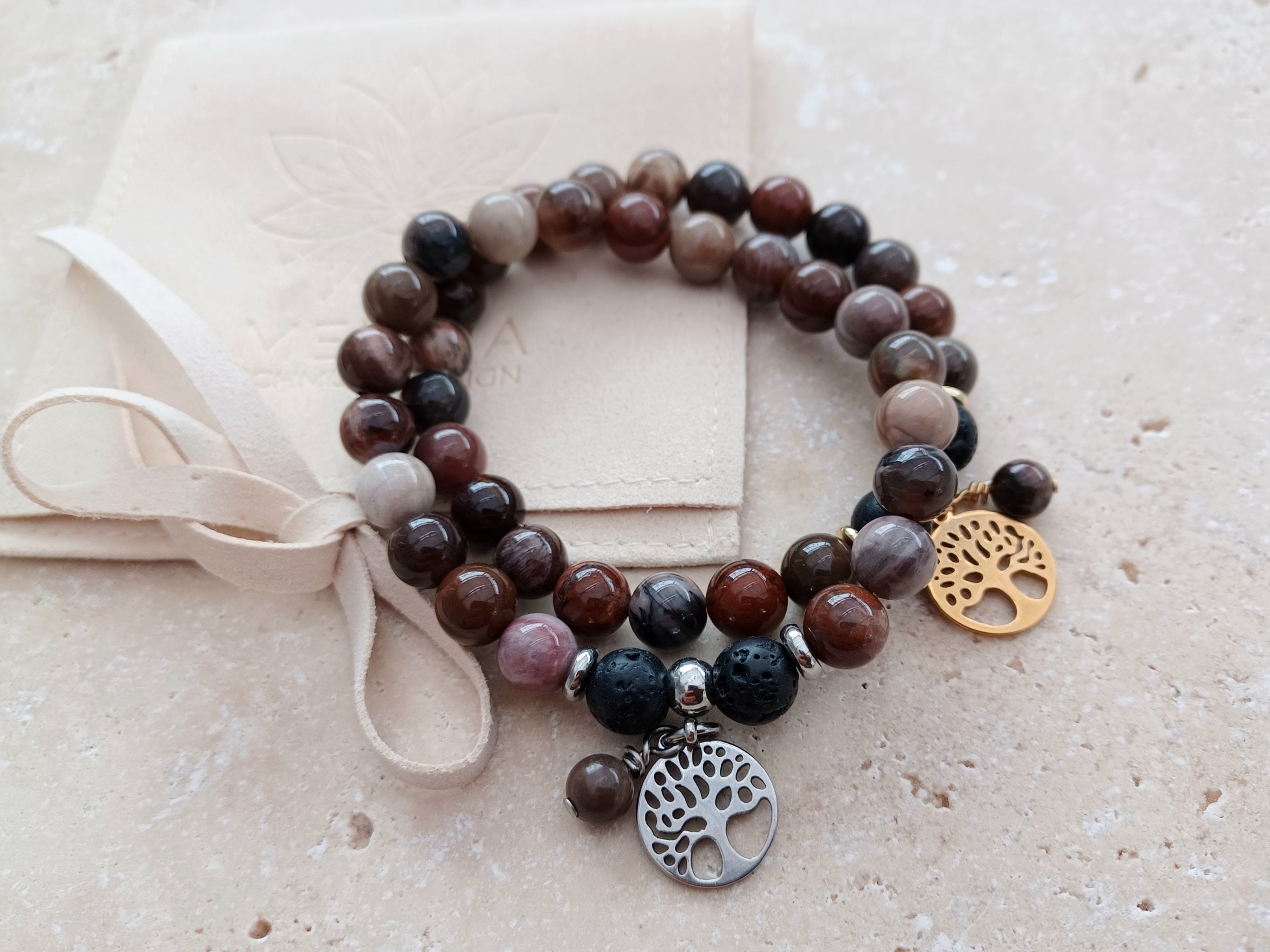 Armband LEBENSBAUM ...Wachstum und Stabilität beginnt in der Ruhe.“