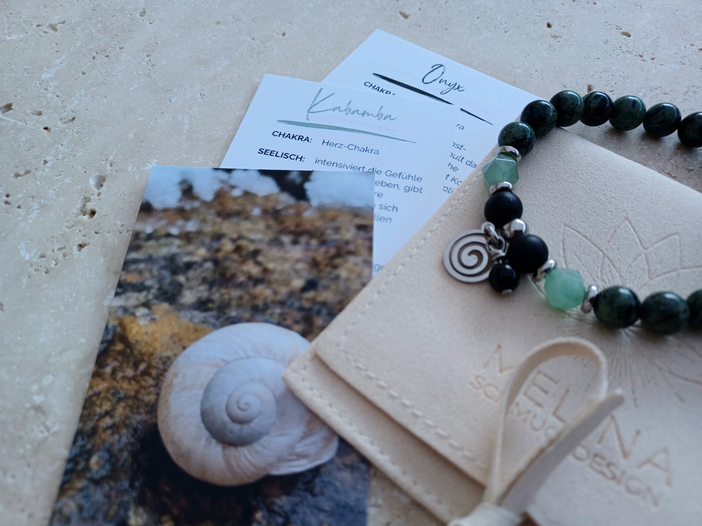 Armband Spirale (Kabamba Aventurin Onyx)