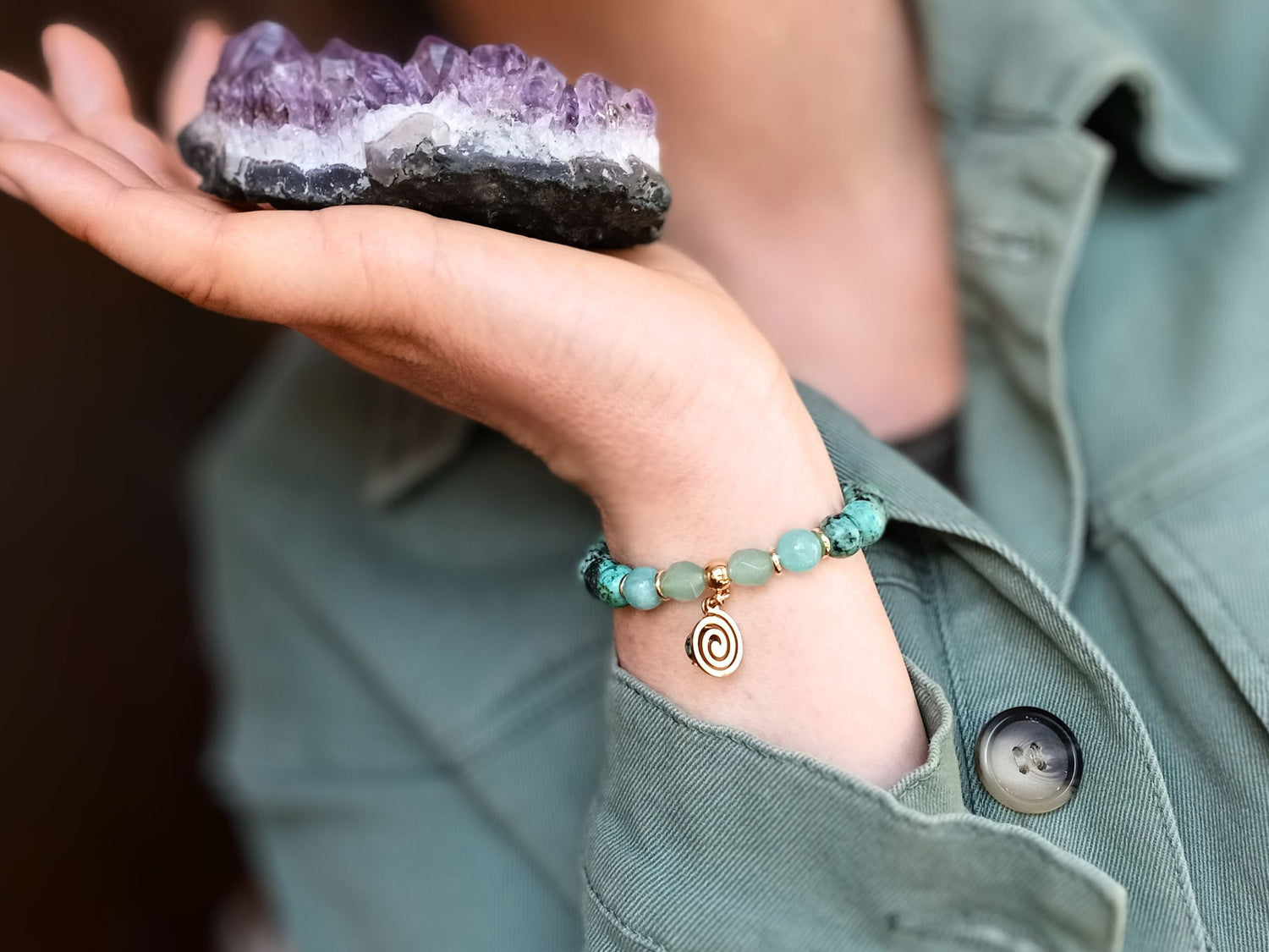 Armband SPIRALE „Geh nach innen – und finde dich im Leben wieder.“