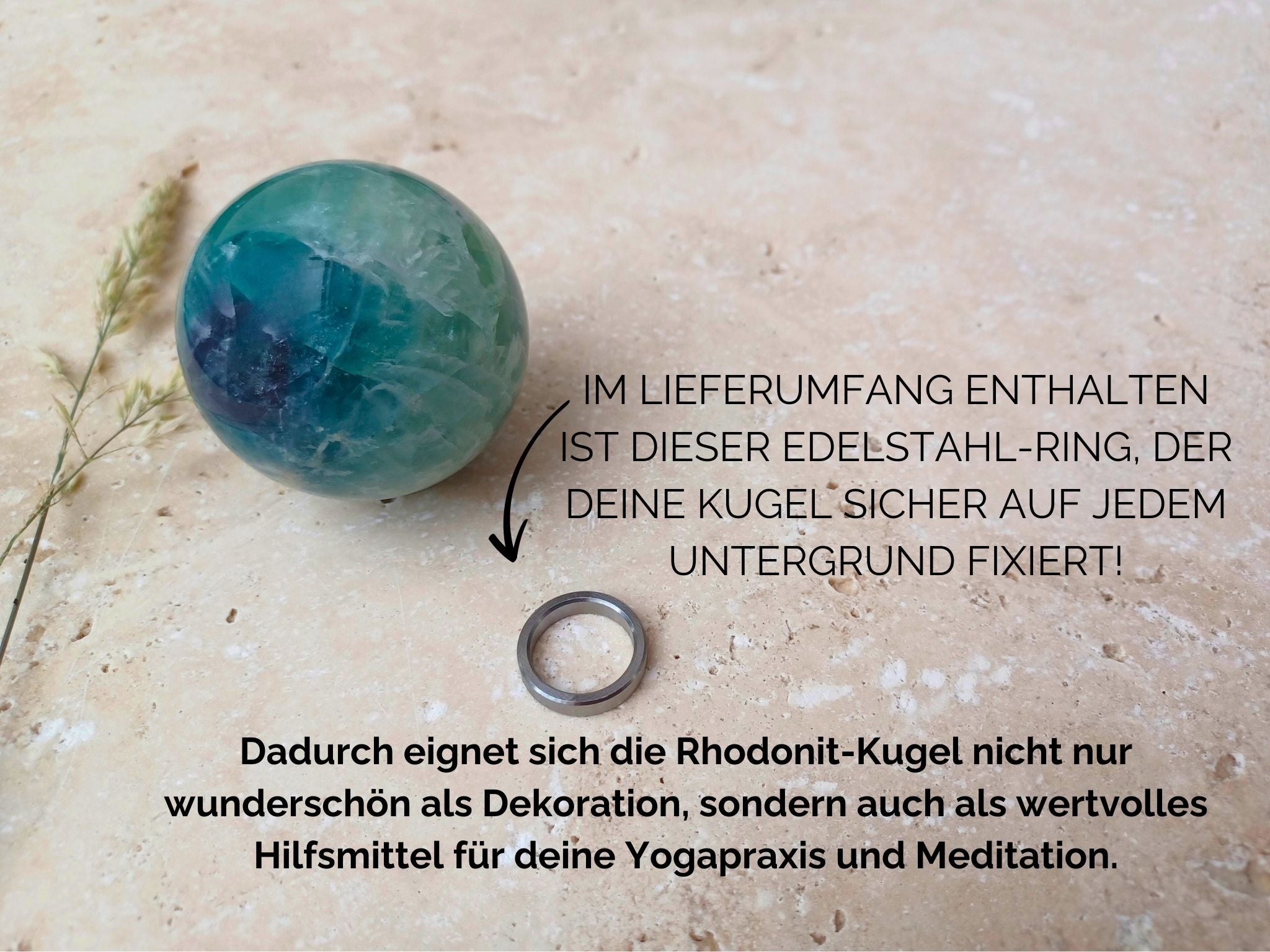 Fluorit Kugel - Neubeginn und Vertrauen