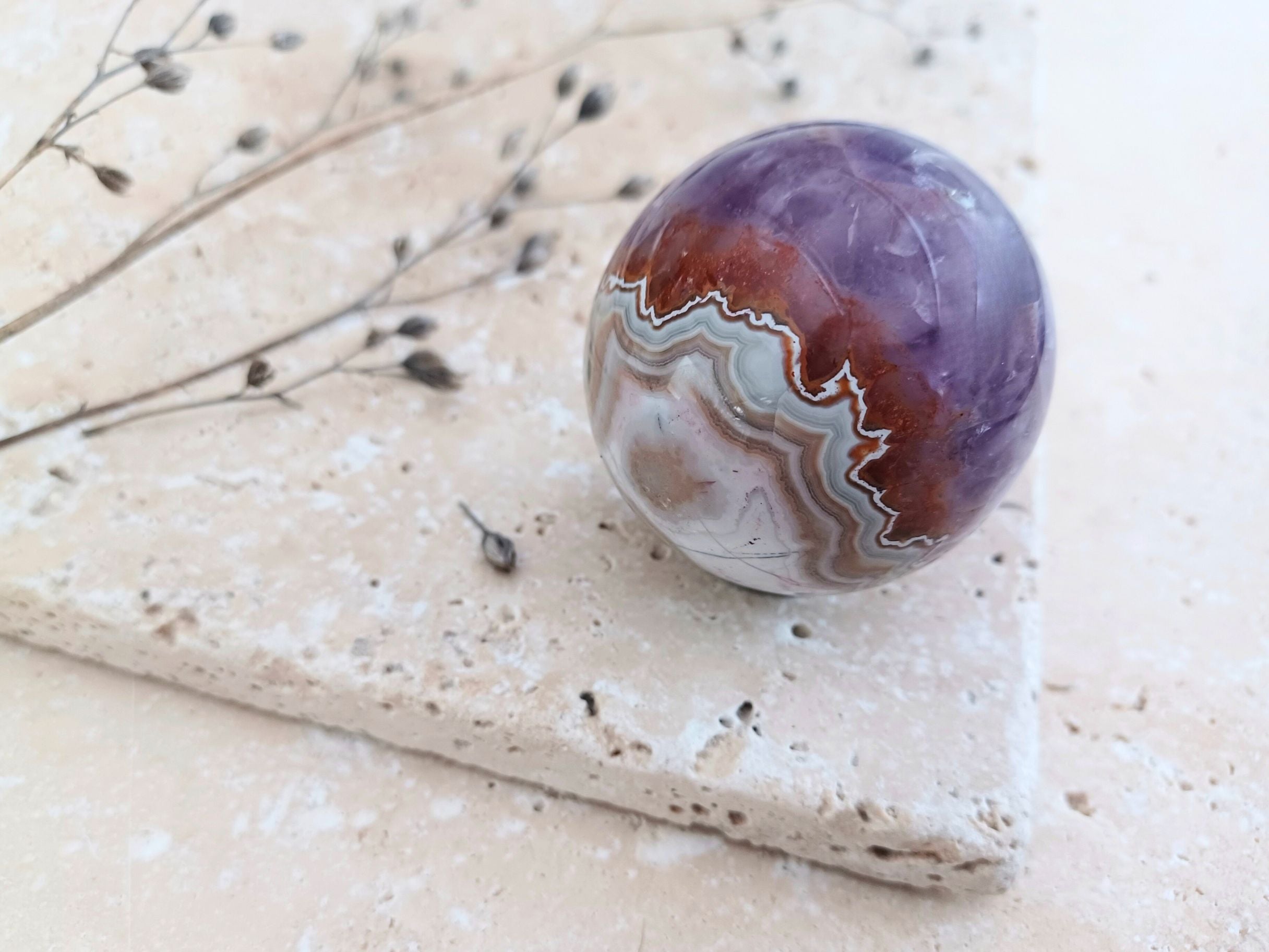 Achat in Amethyst Kugel