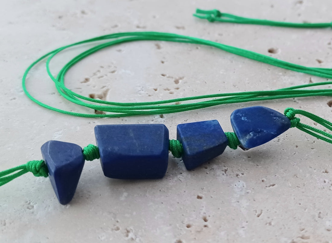 Kette Lapislazuli „Dein Anker für ruhige Gedanken.“