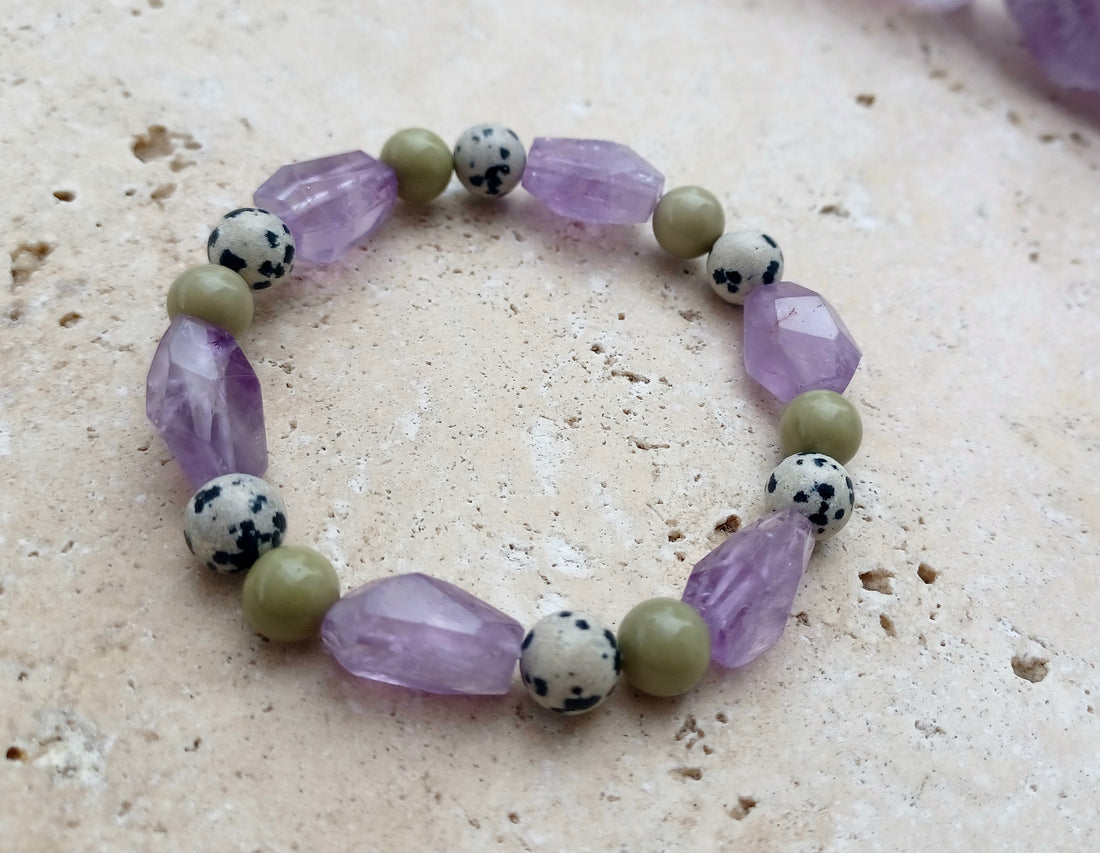 Armband Frühlingskraft - Größe M - für Handgelenkumfang (eng gemessen) 16,5 - 17,5cm