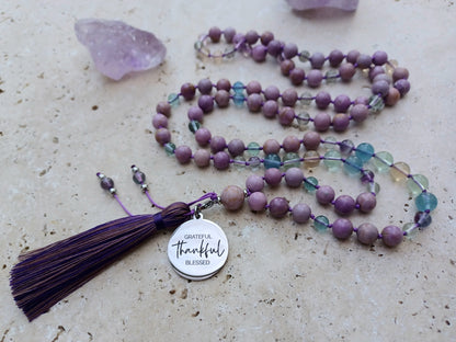 Mala Grateful • Thankful • Blessed - Dankbarkeit ist der Beginn von innerem Reichtum.