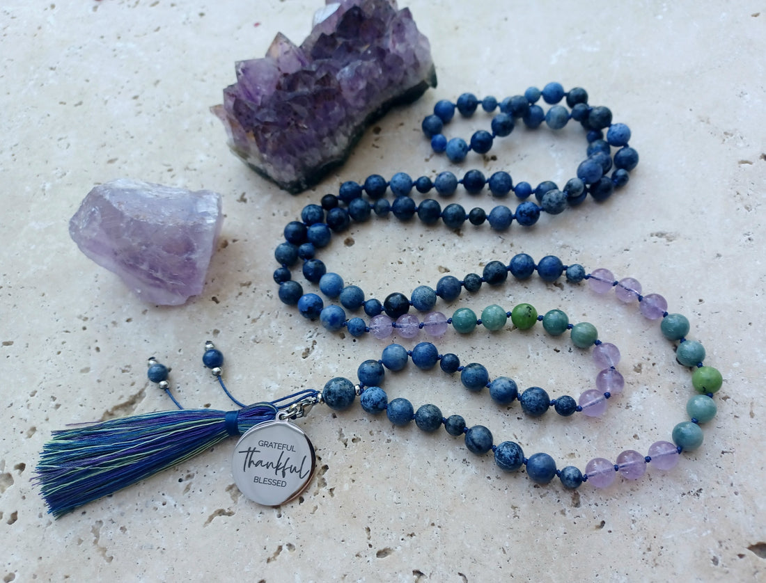 Mala „Grateful • Thankful • Blessed“ - Dankbarkeit und Frieden