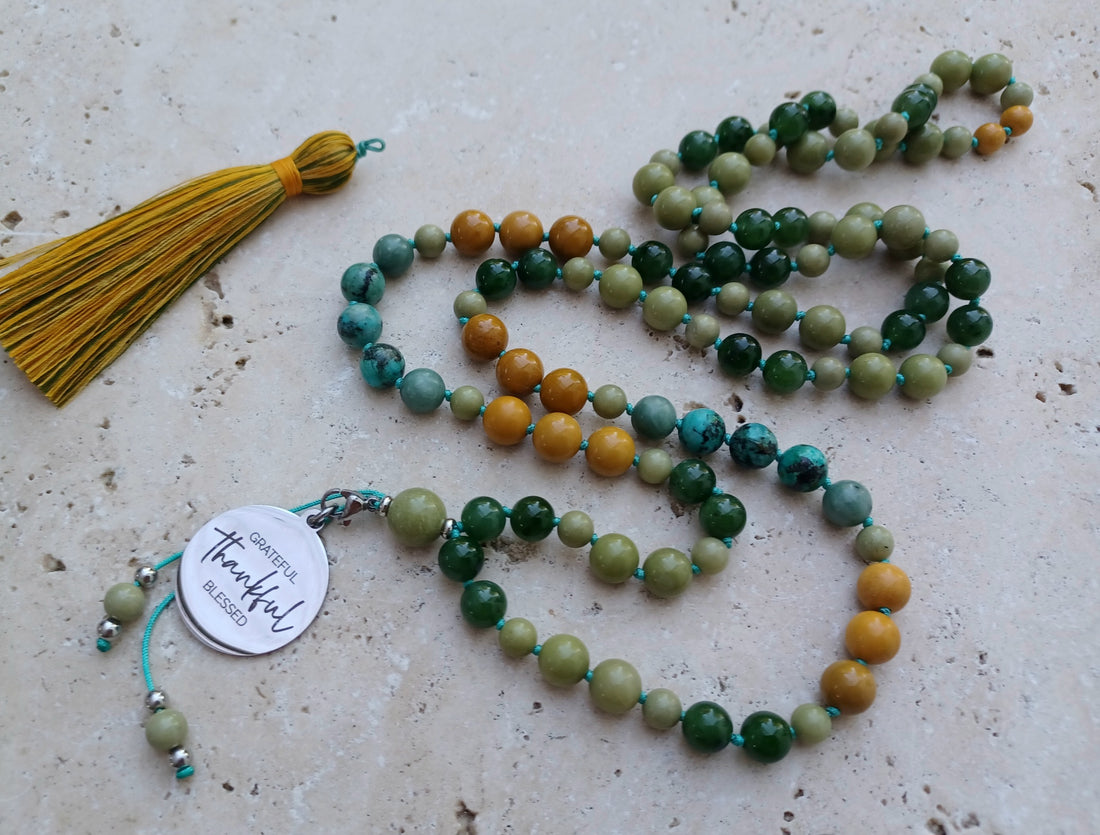 Mala GRATEFUL. Thankful. BLESSED. - Ein dankbares Herz erkennt den Reichtum, der längst da ist.