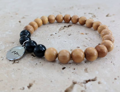 Armband I AM - Schutz | Sandelholz &amp; schwarzer Turmalin
