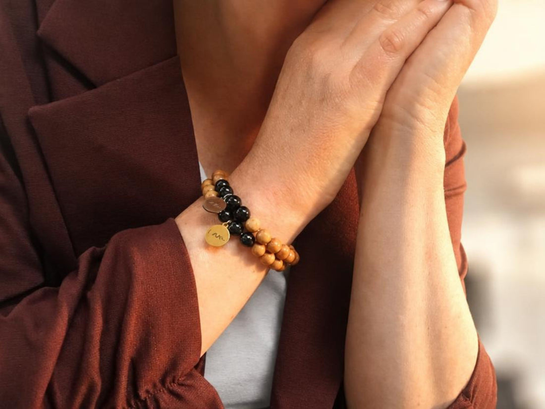 Armband I AM - Schutz | Sandelholz &amp; schwarzer Turmalin