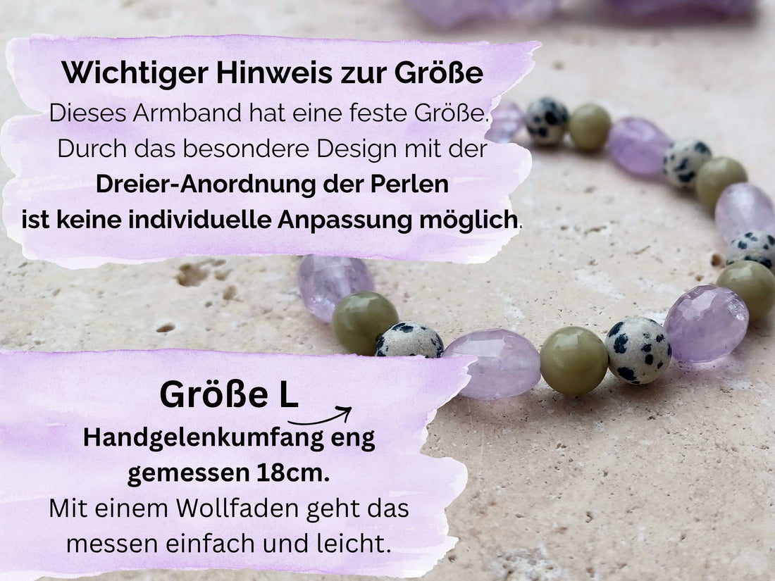 Armband Frühlingskraft - Größe L - für Handgelenkumfang (eng gemessen) 18cm
