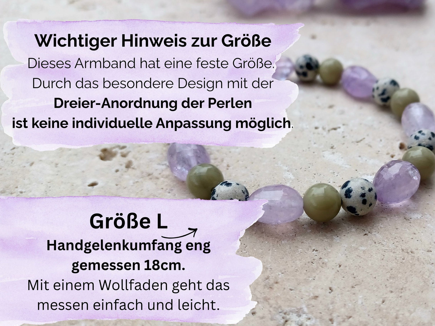 Armband Frühlingskraft - Größe L - für Handgelenkumfang (eng gemessen) 18cm