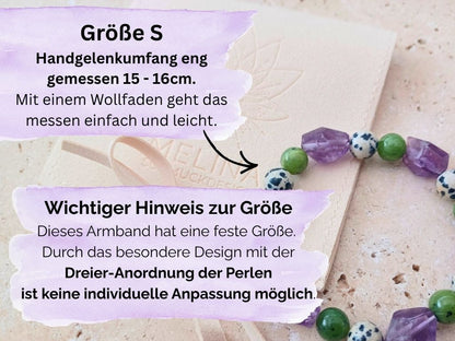 Armband Frühlingskraft - Größe S - für Handgelenkumfang (eng gemessen) 15 - 16cm