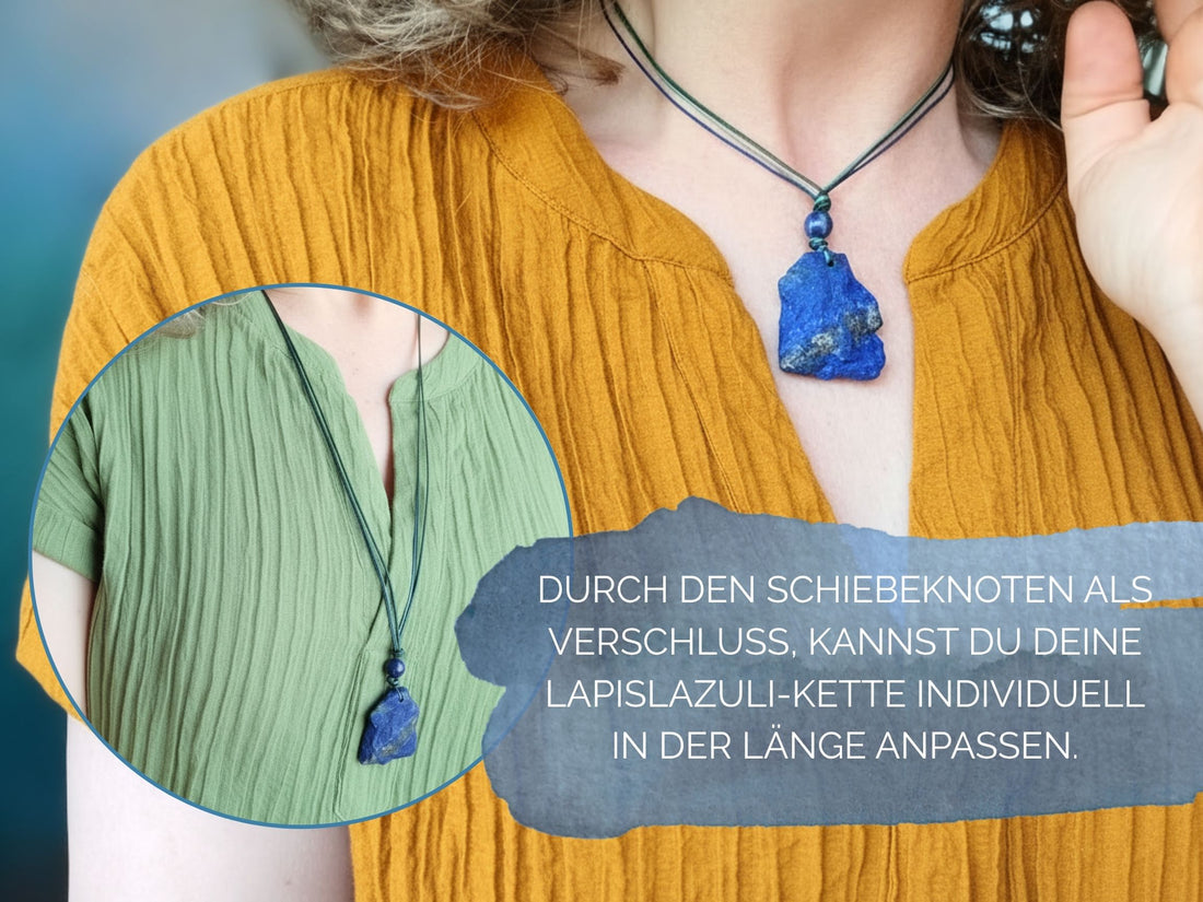 Kette Lapislazuli - „Finde Ruhe in deiner Wahrheit.“