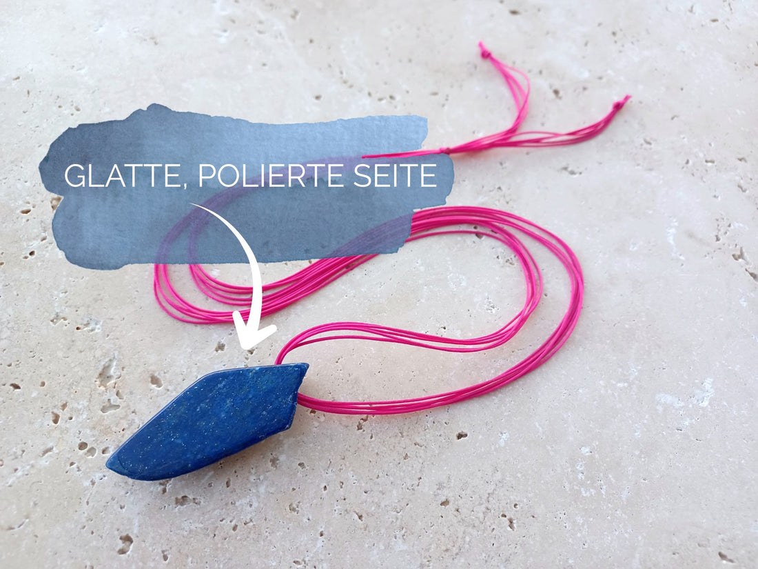 Kette Lapislazuli - „Weniger Zweifel. Mehr Vertrauen.“