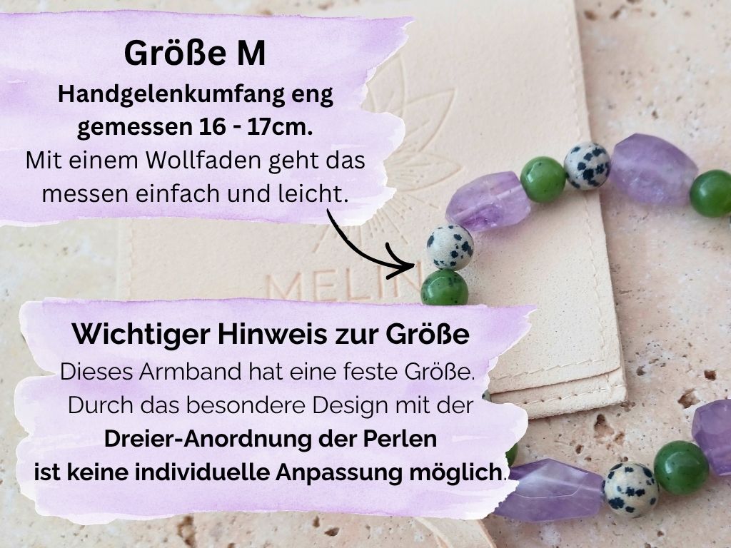 Armband Frühlingskraft - Größe M - für Handgelenkumfang (eng gemessen) 16 - 17cm