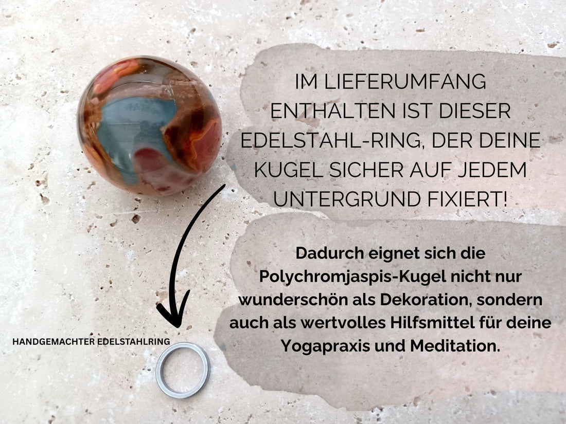 Polychromjaspis Kugel - Kreativität und Fantasie